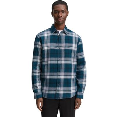 TOM TAILOR Denim herrskjorta, 38435 – Deep Pond Green Check, XL TOM TAILOR Denim herrskjorta, 38435 – Deep Pond Green Check, XL