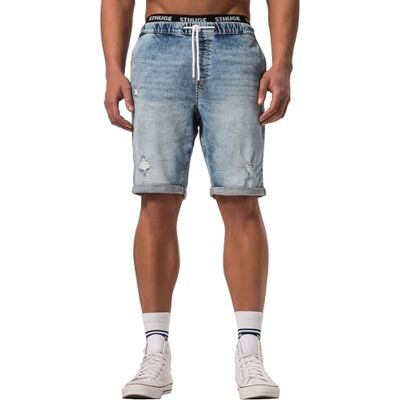 STHUGE Jeansbermuda, destroys jeans, blå, 7XL STHUGE Jeansbermuda, destroys jeans, blå, 7XL