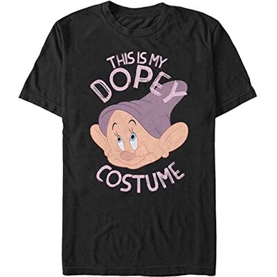 Disney Unisex Snow White Dopey Costume Organic kortärmad T-shirt, svart, M Disney Unisex Snow White Dopey Costume Organic kortärmad T-shirt, svart, M