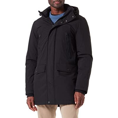 TOM TAILOR Herr Parka med huva 1033673, 29999 Black, XL TOM TAILOR Herr Parka med huva 1033673, 29999 Black, XL