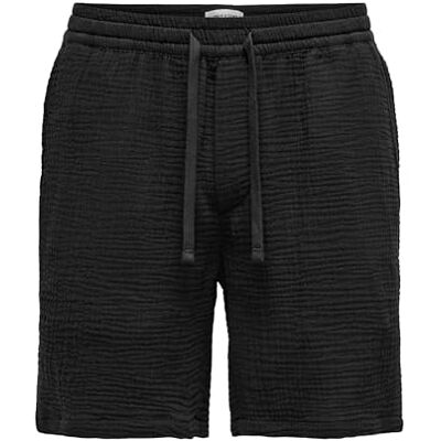Only & Sons Onstel-Pas 0158 shorts, jet svart, XL Only & Sons Onstel-Pas 0158 shorts, jet svart, XL