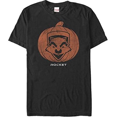 Marvel Unisex Guardians Of The Galaxy Rocket Pumpkin Organic kortärmad T-shirt, svart, XL Marvel Unisex Guardians Of The Galaxy Rocket Pumpkin Organic kortärmad T-shirt, svart, XL