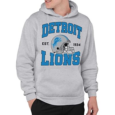 Junk Food Unisex Arizona Cardinals Team hjälm vuxen fleece huvtröja tröja med huva, Detroit Lions Athletic Heather, S Junk Food Unisex Arizona Cardinals Team hjälm vuxen fleece huvtröja tröja med huva, Detroit Lions Athletic Heather, S