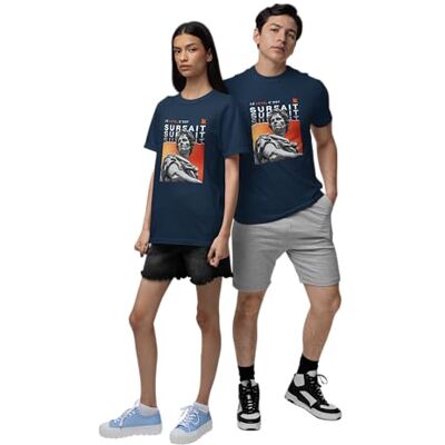 REPUBLIC OF CALIFORNIA Unisex URCTS018-L-NA Le-Love-C-Is Surfect-T-Shirt- Navy, L, Marin, L REPUBLIC OF CALIFORNIA Unisex URCTS018-L-NA Le-Love-C-Is Surfect-T-Shirt- Navy, L, Marin, L
