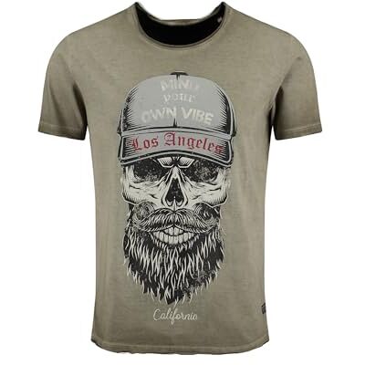 KEY LARGO KEYLARGO T-shirt för män MT KLBEARD rund, Mil.green (1502), L KEY LARGO KEYLARGO T-shirt för män MT KLBEARD rund, Mil.green (1502), L