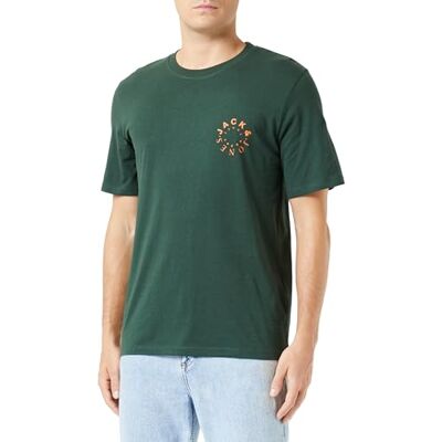 JACK & JONES Bestseller A/S Herr Jjwarrior Tee Ss Crew Neck T-shirt, Mountain View/tryck: liten, L JACK & JONES Bestseller A/S Herr Jjwarrior Tee Ss Crew Neck T-shirt, Mountain View/tryck: liten, L