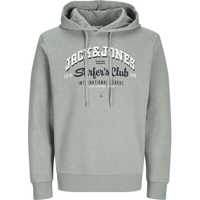 JACK & JONES herrtröja med huva, Ljusgrön – vit – svart, M JACK & JONES herrtröja med huva, Ljusgrön – vit – svart, M
