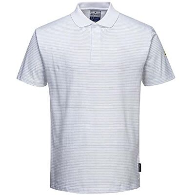 Portwest AS21 – antistatisk ESD polotröja, 1 st, S, vit, AS21WHRS Portwest AS21 – antistatisk ESD polotröja, 1 st, S, vit, AS21WHRS