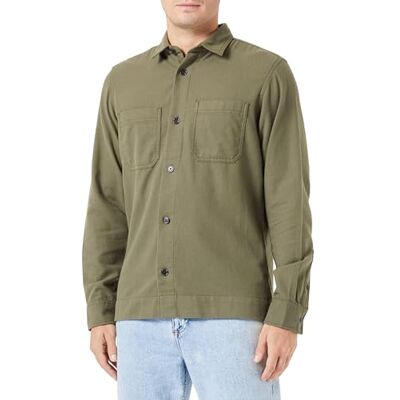 JACK & JONES Bestseller A/S Jcospace Logan Flannel Overshirt Ls fritidsskjorta, OLIVNATT, XL JACK & JONES Bestseller A/S Jcospace Logan Flannel Overshirt Ls fritidsskjorta, OLIVNATT, XL