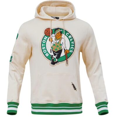 Pro Standard herr NBA retro klassiker M Rib FLC Po huvtröja sweatshirt med huva, äggskal/Kelly Green, M, Äggskal/Kelly Green, M Pro Standard herr NBA retro klassiker M Rib FLC Po huvtröja sweatshirt med huva, äggskal/Kelly Green, M, Äggskal/Kelly Green, M