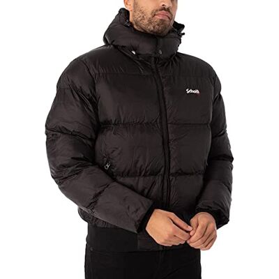 Schott NYC Chicago Schott huvtröja jacka med kant, svart, S Schott NYC Chicago Schott huvtröja jacka med kant, svart, S