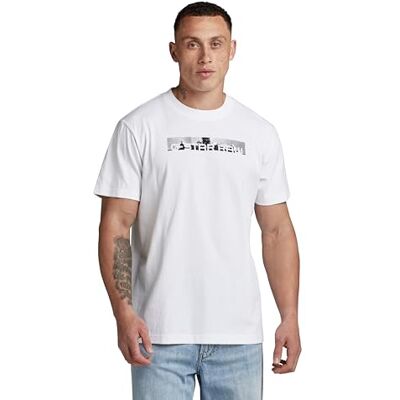 G-STAR Flight Deck Back Graphic Loose, Vit (vit D24425-c336-110), S G-STAR Flight Deck Back Graphic Loose, Vit (vit D24425-c336-110), S