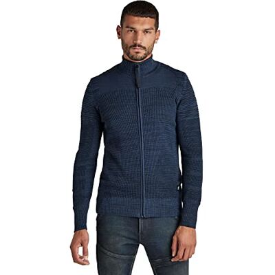 G-STAR RAW Herr 3D biker stickad dragkedja Through sweatjacka stickad, Blå (Luna blå/Mazarine Blue D20413-c259-c717), XS G-STAR RAW Herr 3D biker stickad dragkedja Through sweatjacka stickad, Blå (Luna blå/Mazarine Blue D20413-c259-c717), XS