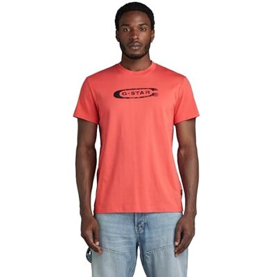 G-STAR RAW Distressed Old School Logo, Rosa (Finch D24365-336-5789), S G-STAR RAW Distressed Old School Logo, Rosa (Finch D24365-336-5789), S