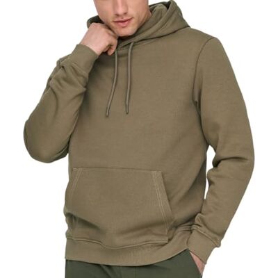 Only & Sons Onsconnor Reg Sweat Hoodie Noos huvtröja, caribou, M Only & Sons Onsconnor Reg Sweat Hoodie Noos huvtröja, caribou, M
