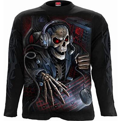 Spiral PC-spelare långärmad T-shirt svart, Svart, XXL Spiral PC-spelare långärmad T-shirt svart, Svart, XXL