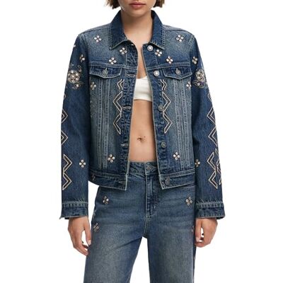 Desigual CHAQ_SPEJOS, 5053 DENIM MEDIUM WASH, L, Blå, L Desigual CHAQ_SPEJOS, 5053 DENIM MEDIUM WASH, L, Blå, L