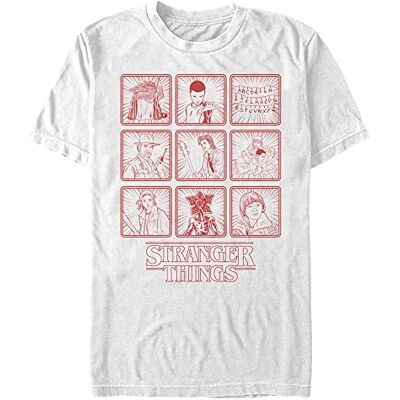 Stranger Things Herr säsong one line kortärmad t-shirt, vit, 3XL, Vit, 3XL Stranger Things Herr säsong one line kortärmad t-shirt, vit, 3XL, Vit, 3XL