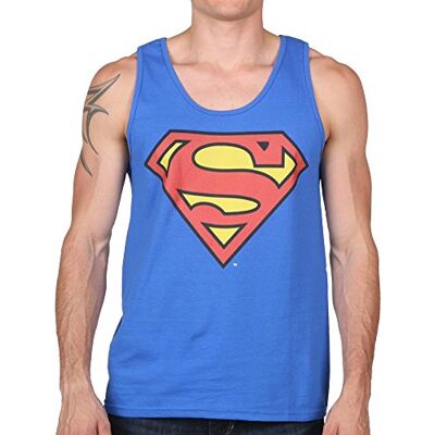 DC Comics mäns superman klassisk logga tank top DC Comics mäns superman klassisk logga tank top