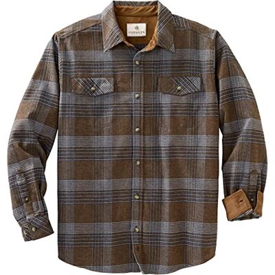 Legendary Whitetails Men's Legendary Flannel Shirt, Real Chocolate Melange, Large Legendary Whitetails Men's Legendary Flannel Shirt, Real Chocolate Melange, Large