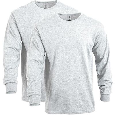 Gildan herrskjorta (förpackning med 2), Askgrått, L Gildan herrskjorta (förpackning med 2), Askgrått, L