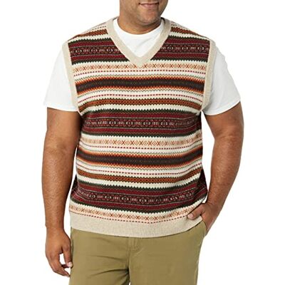 Amazon Essentials herrtröja med lamm (tidigare Goodthreads), havregryn ljung Fair Isle, Small Amazon Essentials herrtröja med lamm (tidigare Goodthreads), havregryn ljung Fair Isle, Small