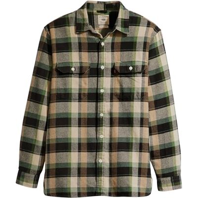 Levi's herr Vävskjortor Jackson Worker, Medina Plaid Meteorite, S Levi's herr Vävskjortor Jackson Worker, Medina Plaid Meteorite, S