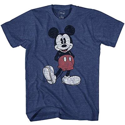 Disney Musse Pigg-t-shirt med sliten look, full storlek, herr, S Disney Musse Pigg-t-shirt med sliten look, full storlek, herr, S