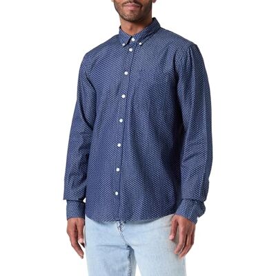 CASUAL FRIDAY herr Cfanton Ls Bd Indigo Aop Shirt Skjorta CASUAL FRIDAY herr Cfanton Ls Bd Indigo Aop Shirt Skjorta