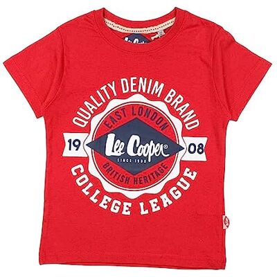 Lee Cooper T-shirt för pojkar, Färg: röd, 4 �r Lee Cooper T-shirt för pojkar, Färg: röd, 4 �r