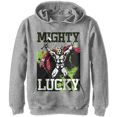 Marvel Classic – Luck Thor YTH huvtröja Heather grå 5/6, Grå ljung, S Marvel Classic – Luck Thor YTH huvtröja Heather grå 5/6, Grå ljung, S