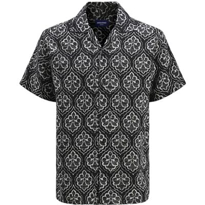 JACK & JONES Jorhydra NOTO skjorta Ss, svart, M JACK & JONES Jorhydra NOTO skjorta Ss, svart, M