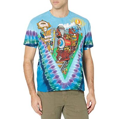 Liquid Blue Grateful Dead Casey Jones T-shirt för män, mång, M Liquid Blue Grateful Dead Casey Jones T-shirt för män, mång, M