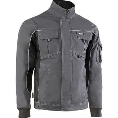 Juba Multi-Pocket Jacka 68% Bomull, 30% Polyester Och 2% Elastan, 260 G/M², Grå Med Svarta Detaljer, Storlek 3XL Juba Multi-Pocket Jacka 68% Bomull, 30% Polyester Och 2% Elastan, 260 G/M², Grå Med Svarta Detaljer, Storlek 3XL