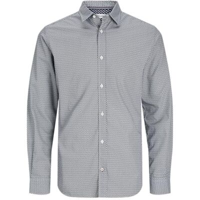 JACK & JONES Jjmatheo tryck detalj skjorta Ls fritidsskjorta, Vit, XS JACK & JONES Jjmatheo tryck detalj skjorta Ls fritidsskjorta, Vit, XS