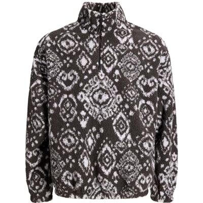 JACK & JONES Jorpaddy teddy halv dragkedja Hn T25, asfalt, M JACK & JONES Jorpaddy teddy halv dragkedja Hn T25, asfalt, M