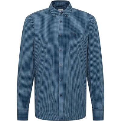 MUSTANG Style Chester skjorta för män med knappkrage, Blue Vichy Check 12705, M MUSTANG Style Chester skjorta för män med knappkrage, Blue Vichy Check 12705, M