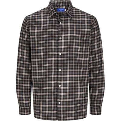 JACK & JONES Jorjoshua Flannel Check Shirt Ls Pls, Pavement, 5XL JACK & JONES Jorjoshua Flannel Check Shirt Ls Pls, Pavement, 5XL