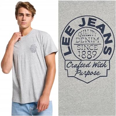 Lee Relaxed Tee, Grey Mele, XL Lee Relaxed Tee, Grey Mele, XL