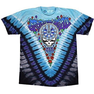 Liquid Blue Unisex-vuxen tacksam död midnatt timme slips färg kortärmad t-shirt, Batikfärg, S Liquid Blue Unisex-vuxen tacksam död midnatt timme slips färg kortärmad t-shirt, Batikfärg, S
