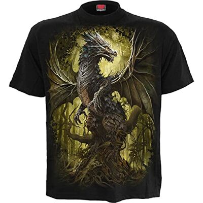 Spiral – ekdrake – svart t-shirt, Svart, S Spiral – ekdrake – svart t-shirt, Svart, S