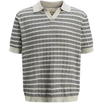 JACK & JONES herr Jprblujackson stickad struktur delad hals, Månslag, S JACK & JONES herr Jprblujackson stickad struktur delad hals, Månslag, S