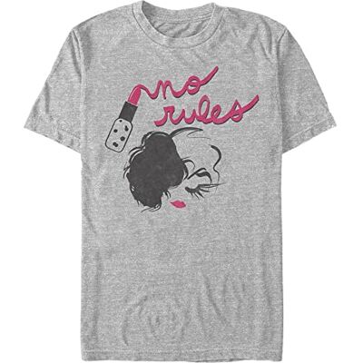Disney Classics Unisex DNCA-NO Rules Organic Short Sleeve t-shirt, Melange Grey, L, Melange grå, L Disney Classics Unisex DNCA-NO Rules Organic Short Sleeve t-shirt, Melange Grey, L, Melange grå, L