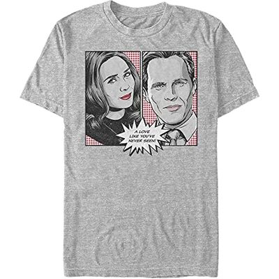 Marvel Unisex Pop WandaVision ekologisk kortärmad t-shirt, melerad grå, S, Melange grå, S Marvel Unisex Pop WandaVision ekologisk kortärmad t-shirt, melerad grå, S, Melange grå, S