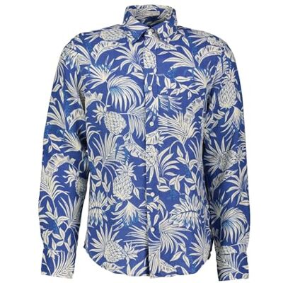 GANT REG BOTANICAL PRINT LINEN TRÖJA, Rich Blue, 4XL GANT REG BOTANICAL PRINT LINEN TRÖJA, Rich Blue, 4XL