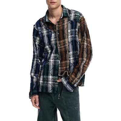 Desigual CAM_Checks and, 9022 Blå, flerfärgad, XL, Kina, XL Desigual CAM_Checks and, 9022 Blå, flerfärgad, XL, Kina, XL