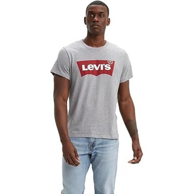 Levi's Herr Graphic Crewneck T-shirt PERF COOL Logo Mineral Black Body WHITELOGO, L Levi's Herr Graphic Crewneck T-shirt PERF COOL Logo Mineral Black Body WHITELOGO, L