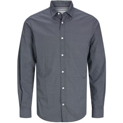 JACK & JONES Jjmatheo tryck detalj skjorta Ls fritidsskjorta, svart, XS JACK & JONES Jjmatheo tryck detalj skjorta Ls fritidsskjorta, svart, XS