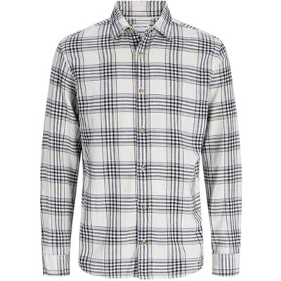 JACK & JONES Jjedover Check Shirt Ls Sn, Vit, L JACK & JONES Jjedover Check Shirt Ls Sn, Vit, L