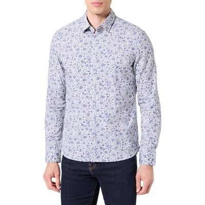 Teddy Smith Herrskjorta kartong ML vit/blommig, Vit/Blommig, M Teddy Smith Herrskjorta kartong ML vit/blommig, Vit/Blommig, M